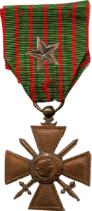 Croix de Guerre 1914 - 1918 avec étoile de bronze