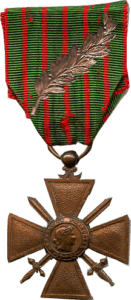 Croix de Guerre 1914 - 1918 avec palme